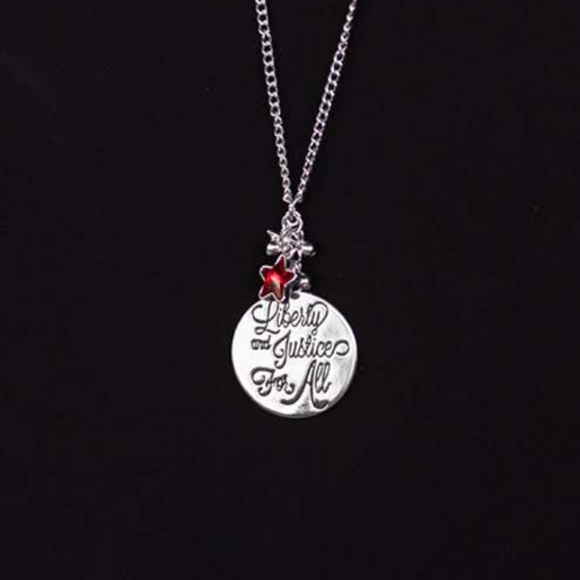 Liberty & Justice For All - Patriotic Necklace Set - Picture 1 of 4